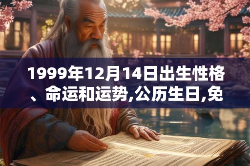 1999年12月14日出生性格、命运和运势,公历生日,免费算命 1999年12月14日出生性格、命运和运势,公历生日,免费算命