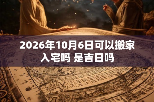 2026年10月6日可以搬家入宅吗 是吉日吗 2026年10月6日可以搬家入宅吗 是吉日吗