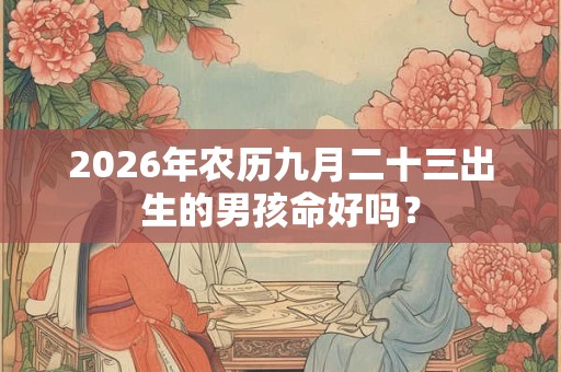2026年农历九月二十三出生的男孩命好吗？