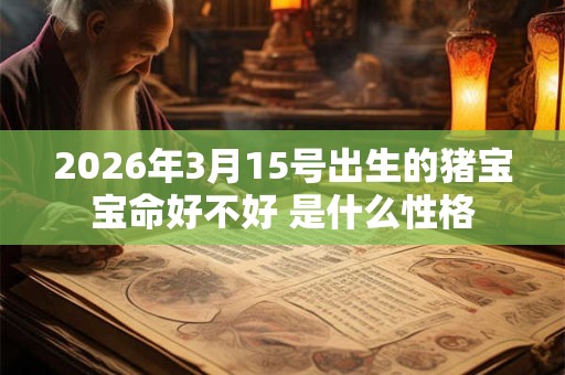 2026年3月15号出生的猪宝宝命好不好 是什么性格 2026年3月15号出生的猪宝宝命好不好 是什么性格