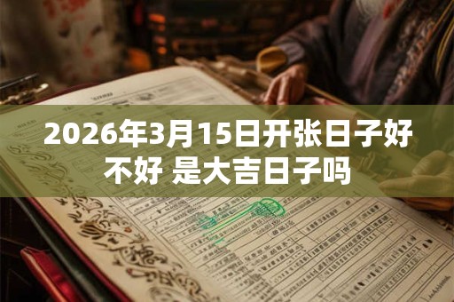 2026年3月15日开张日子好不好 是大吉日子吗 2026年3月15日开张日子好不好 是大吉日子吗