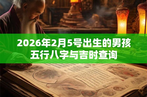 2026年2月5号出生的男孩五行八字与吉时查询