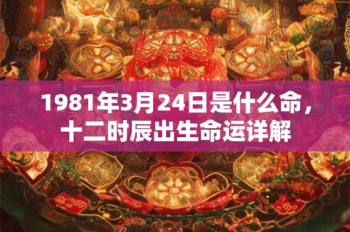 1981年3月24日是什么命，十二时辰出生命运详解