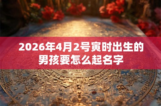 2026年4月2号寅时出生的男孩要怎么起名字