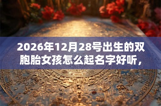 2026年12月28号出生的双胞胎女孩怎么起名字好听，五行属什么？