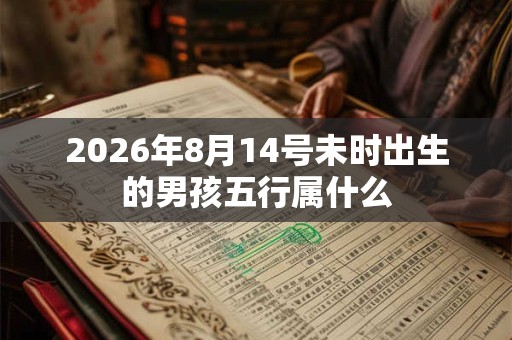 2026年8月14号未时出生的男孩五行属什么