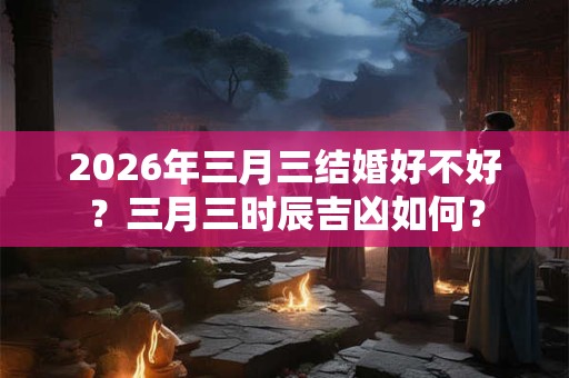 2026年三月三结婚好不好？三月三时辰吉凶如何？