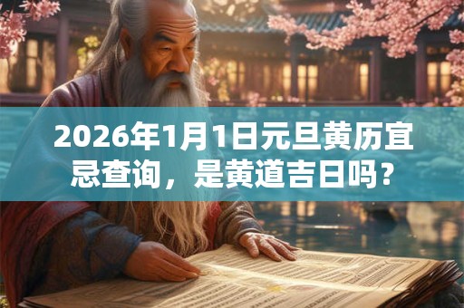 2026年1月1日元旦黄历宜忌查询,是黄道吉日吗? 2026年1月1日元旦黄历宜忌查询,是黄道吉日吗?
