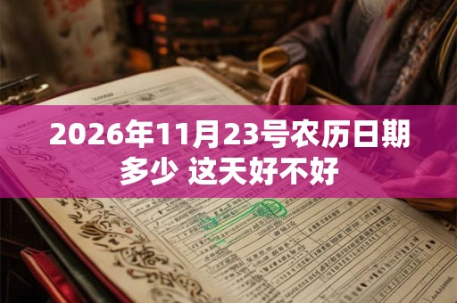 2026年11月23号农历日期多少 这天好不好