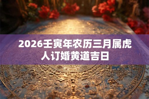2026壬寅年农历三月属虎人订婚黄道吉日