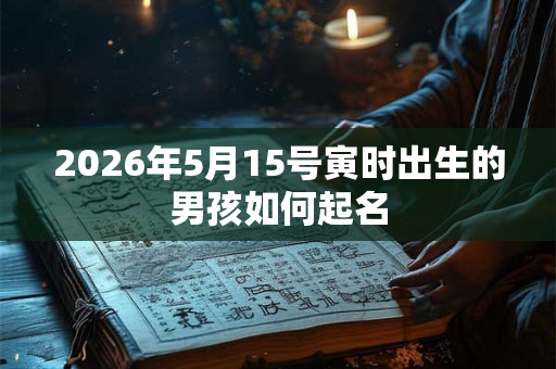 2026年5月15号寅时出生的男孩如何起名 2026年5月15号寅时出生的男孩如何起名