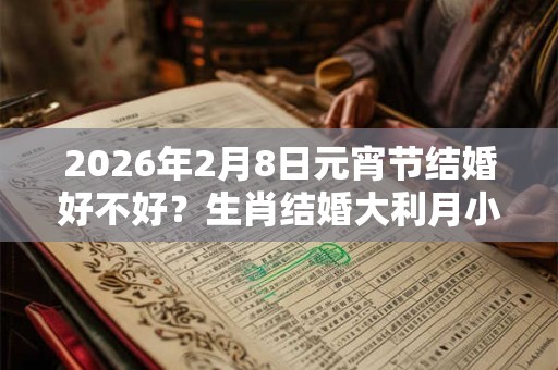 2026年2月8日元宵节结婚好不好？生肖结婚大利月小利月表！