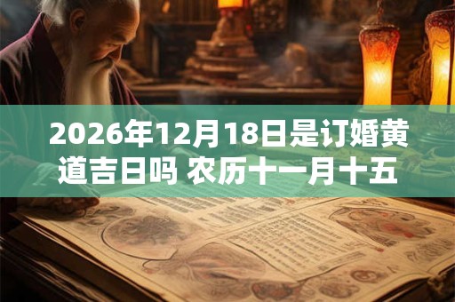 2026年12月18日是订婚黄道吉日吗 农历十一月十五日子好吗 2026年12月18日是订婚黄道吉日吗 农历十一月十五日子好吗