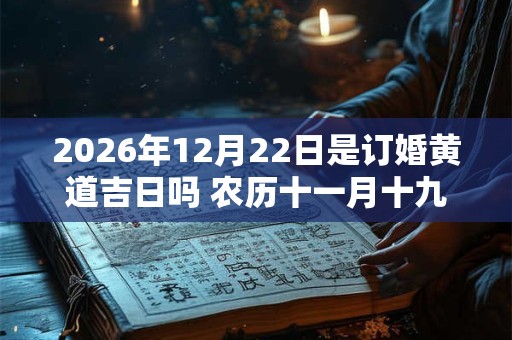 2026年12月22日是订婚黄道吉日吗 农历十一月十九日子好吗