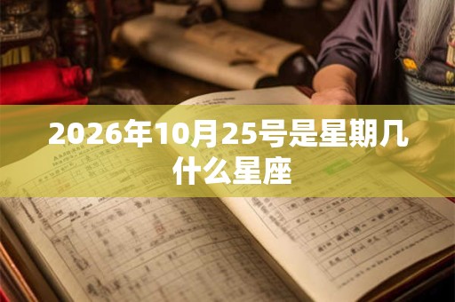 2026年10月25号是星期几 什么星座