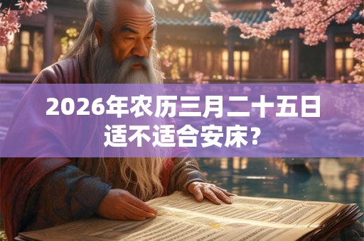 2026年农历三月二十五日适不适合安床？