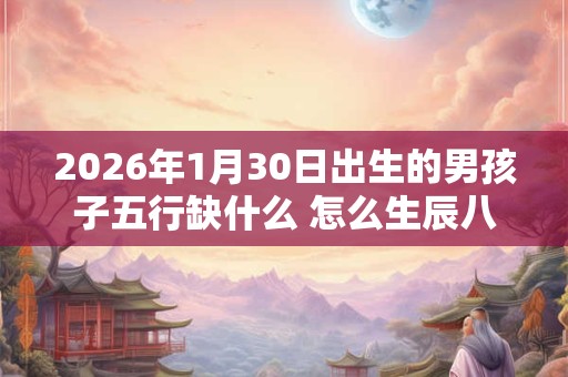 2026年1月30日出生的男孩子五行缺什么 怎么生辰八字取名 2026年1月30日出生的男孩子五行缺什么 怎么生辰八字取名