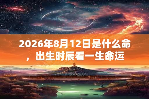 2026年8月12日是什么命，出生时辰看一生命运