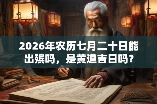 2026年农历七月二十日能出殡吗，是黄道吉日吗？