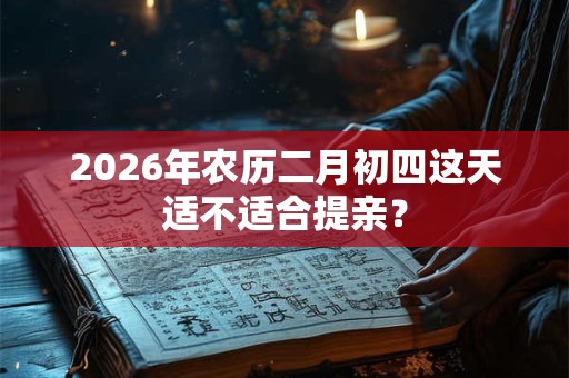 2026年农历二月初四这天适不适合提亲? 2026年农历二月初四这天适不适合提亲?