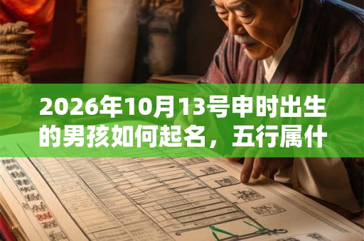 2026年10月13号申时出生的男孩如何起名，五行属什么