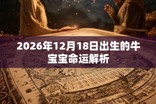 2026年12月18日出生的牛宝宝命运解析