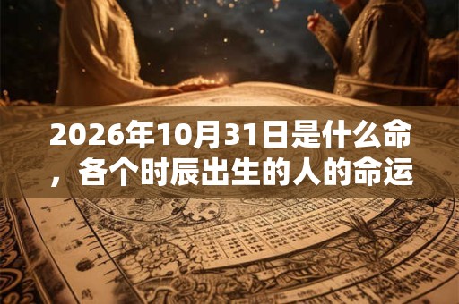 2026年10月31日是什么命，各个时辰出生的人的命运