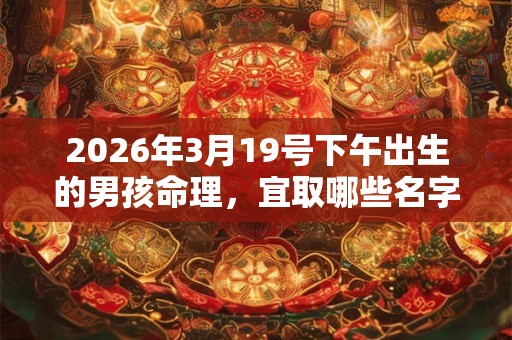 2026年3月19号下午出生的男孩命理,宜取哪些名字? 2026年3月19号下午出生的男孩命理,宜取哪些名字?