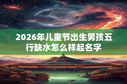 2026年儿童节出生男孩五行缺水怎么样起名字
