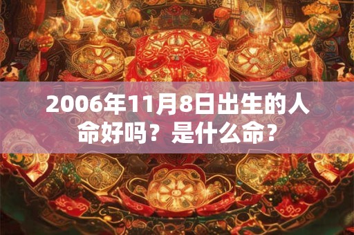 2006年11月8日出生的人命好吗？是什么命？