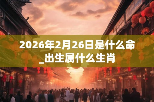 2026年2月26日是什么命_出生属什么生肖