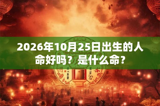 2026年10月25日出生的人命好吗？是什么命？