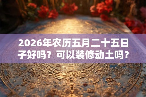 2026年农历五月二十五日子好吗?可以装修动土吗? 2026年农历五月二十五日子好吗?可以装修动土吗?
