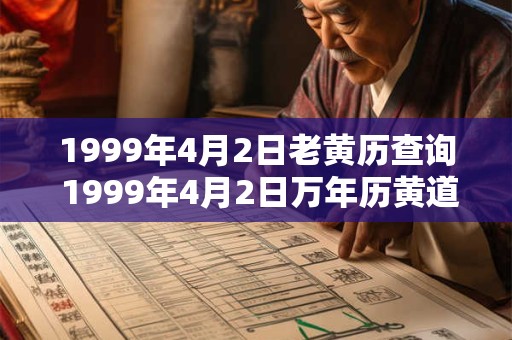 1999年4月2日老黄历查询 1999年4月2日万年历黄道吉日