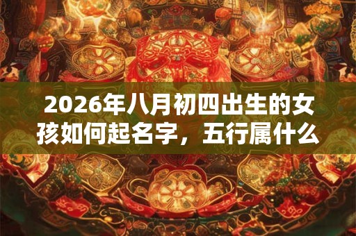 2026年八月初四出生的女孩如何起名字，五行属什么