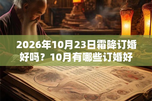 2026年10月23日霜降订婚好吗?10月有哪些订婚好日子? 2026年10月23日霜降订婚好吗?10月有哪些订婚好日子?