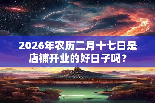 2026年农历二月十七日是店铺开业的好日子吗？