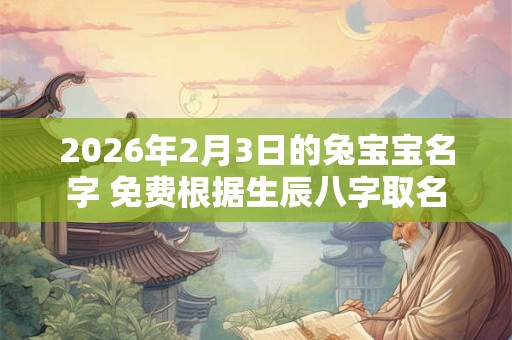 2026年2月3日的兔宝宝名字 免费根据生辰八字取名