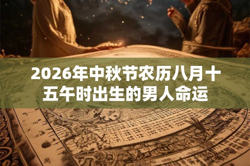 2026年中秋节农历八月十五午时出生的男人命运