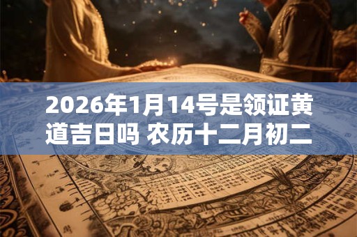 2026年1月14号是领证黄道吉日吗 农历十二月初二日子怎么样