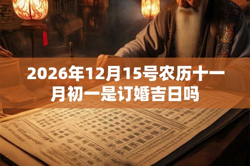 2026年12月15号农历十一月初一是订婚吉日吗
