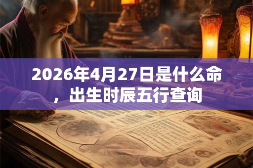 2026年4月27日是什么命，出生时辰五行查询