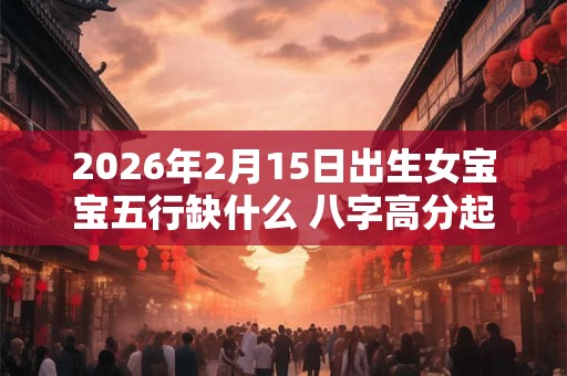 2026年2月15日出生女宝宝五行缺什么 八字高分起名字