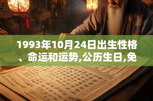 1993年10月24日出生性格、命运和运势,公历生日,免费算命