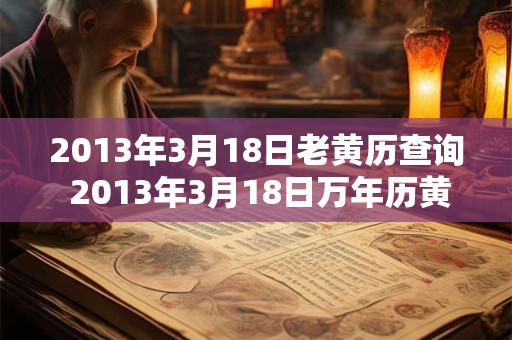 2013年3月18日老黄历查询 2013年3月18日万年历黄道吉日 2013年3月18日老黄历查询 2013年3月18日万年历黄道吉日