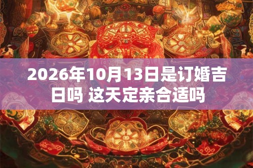 2026年10月13日是订婚吉日吗 这天定亲合适吗 2026年10月13日是订婚吉日吗 这天定亲合适吗