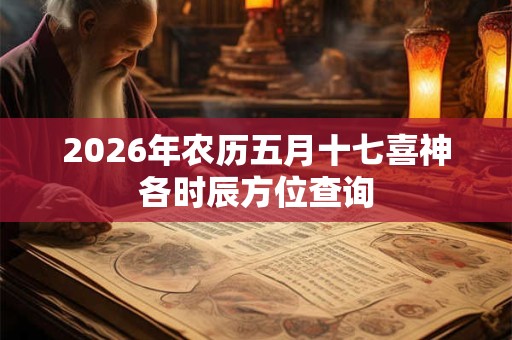 2026年农历五月十七喜神各时辰方位查询 2026年农历五月十七喜神各时辰方位查询
