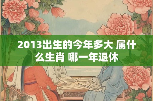 2013出生的今年多大 属什么生肖 哪一年退休