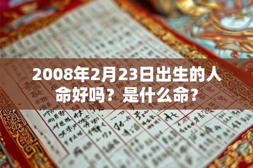 2008年2月23日出生的人命好吗？是什么命？