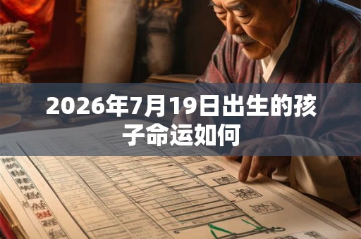 2026年7月19日出生的孩子命运如何
